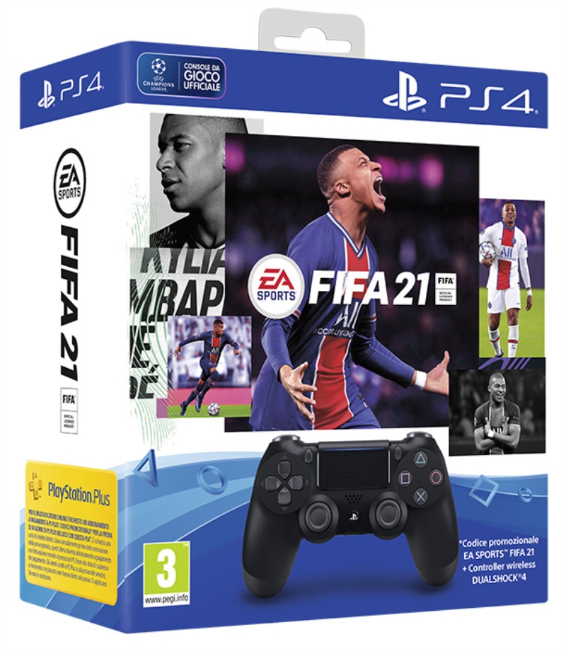 SONY Controller DualShock 4 V2 + FIFA 21 per Sony PS4